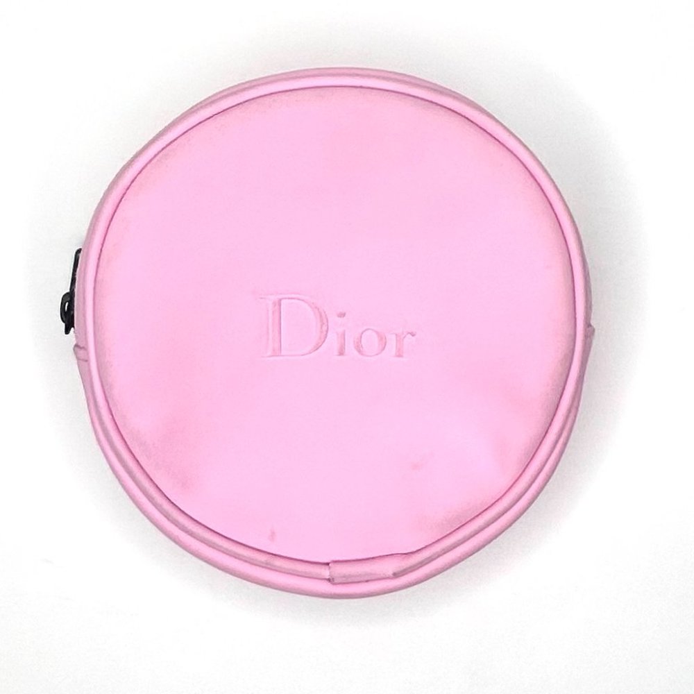 Dior Round Vanity Cosmetic Pouch in Pink